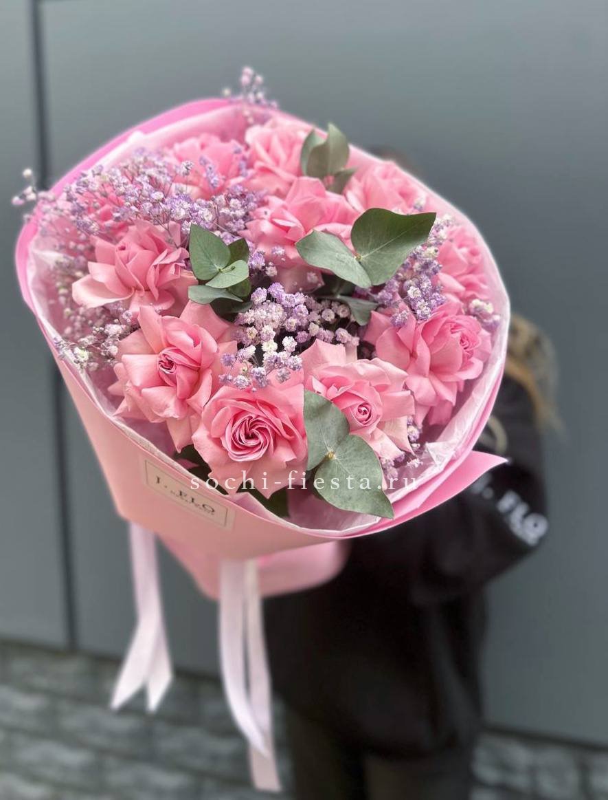 Букет с гипсофилой