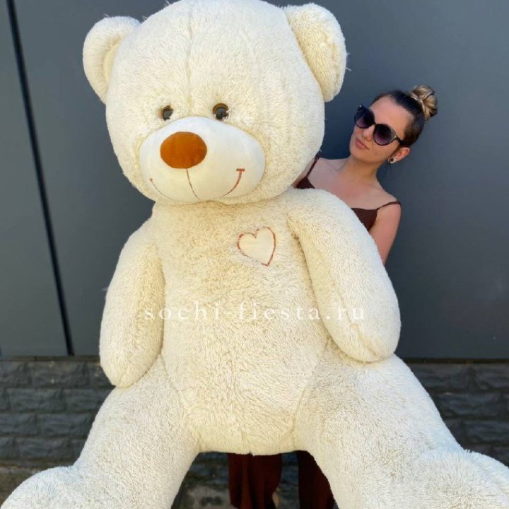 Белый плюшевый мишка большой в Балашихе