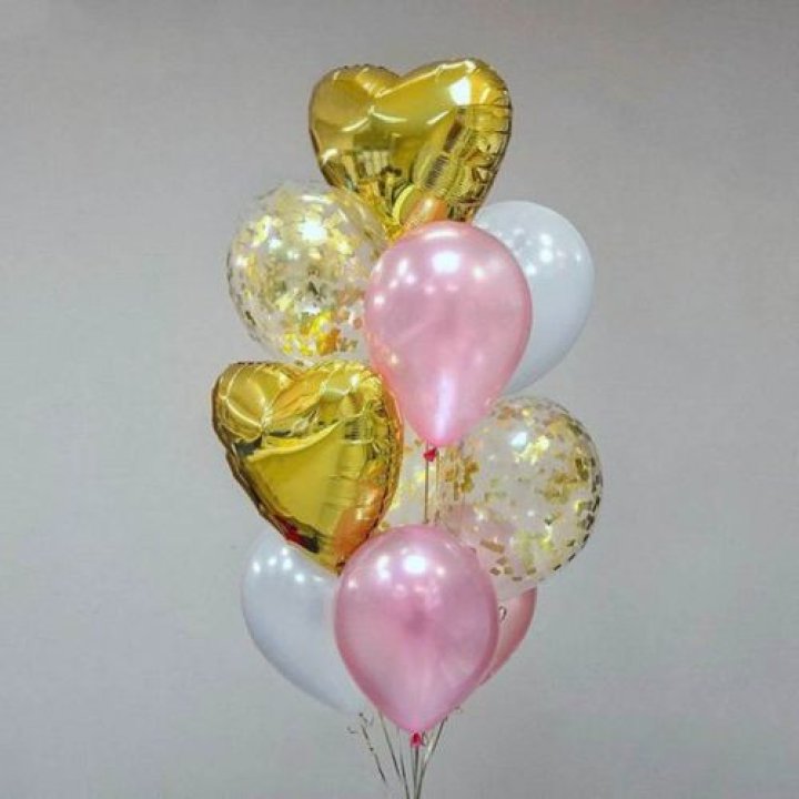 Облако шаров "Рози голд" в Балашихе