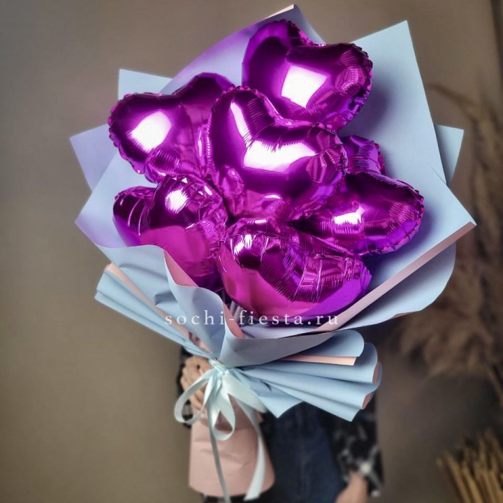 Букет из шаров сердец  в Балашихе