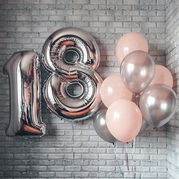 Фольгированный шар Серебряная Цифра в Балашихе