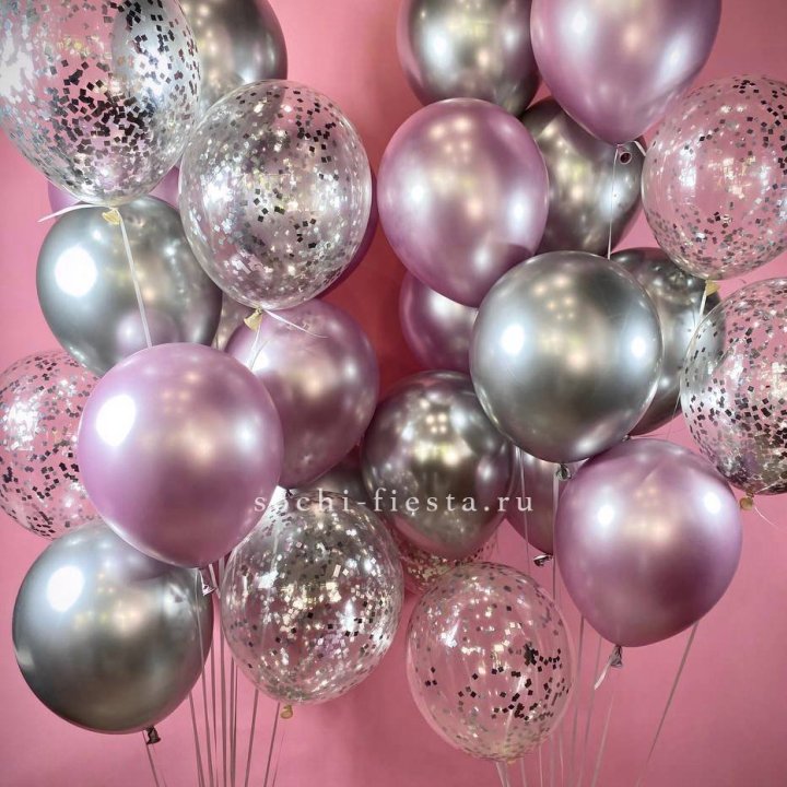 Фонтан шаров "Сильвер пинк" в Балашихе
