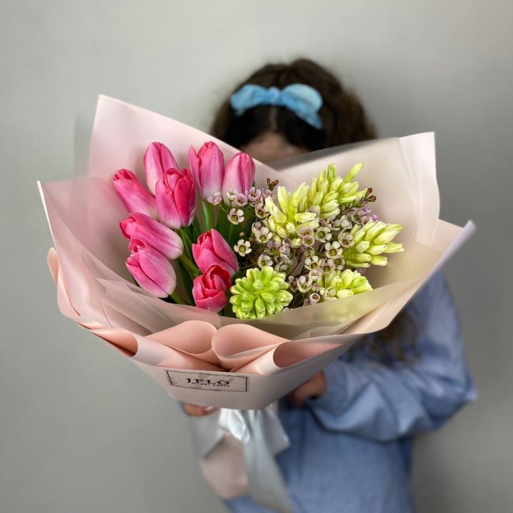  Дуо тюльпаны и гиацинты в Балашихе