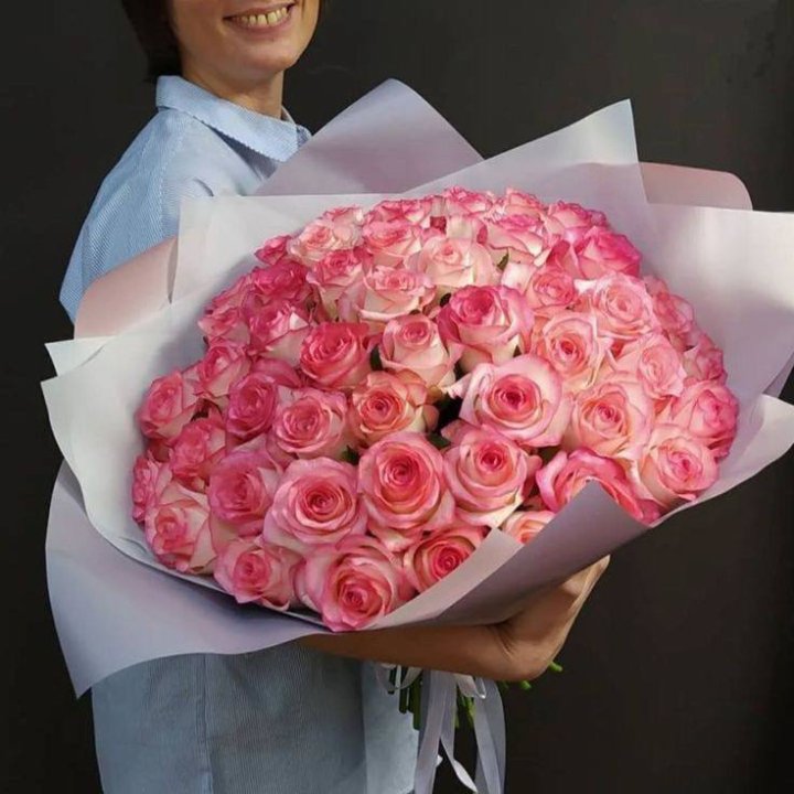 101 роза Джумилия в оформлении  в Балашихе