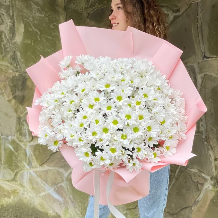  Букет хризантем "Крем" в Балашихе