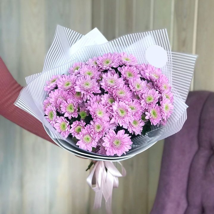 Букет розовых хризантем в Балашихе