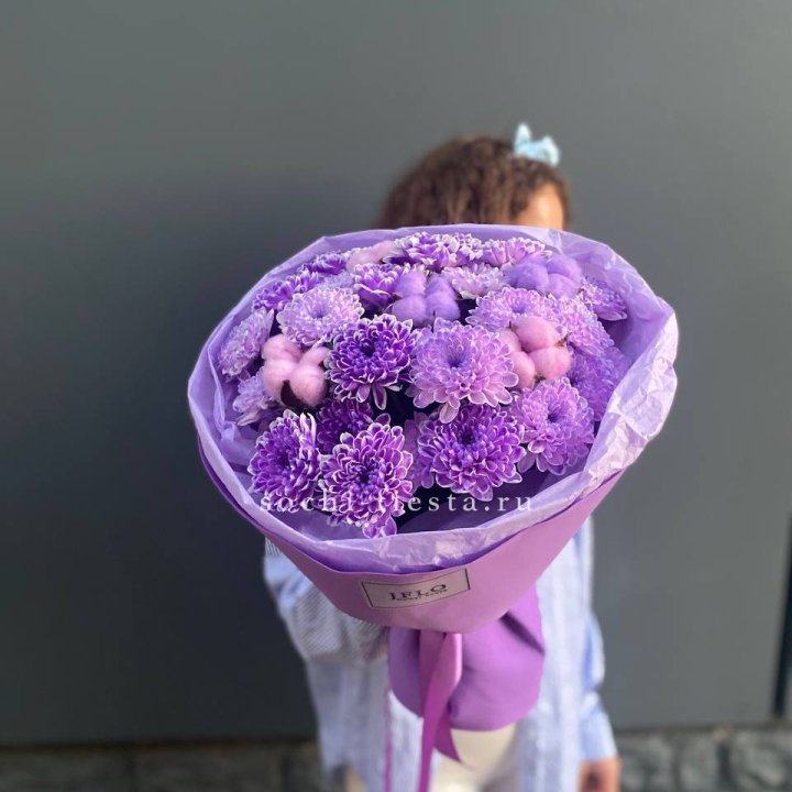 Хризантемы с хлопком в Балашихе