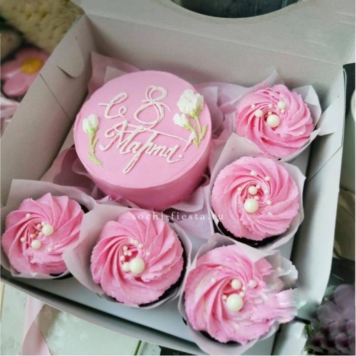 Капкейки и бенто-торт "8 марта!" в Балашихе