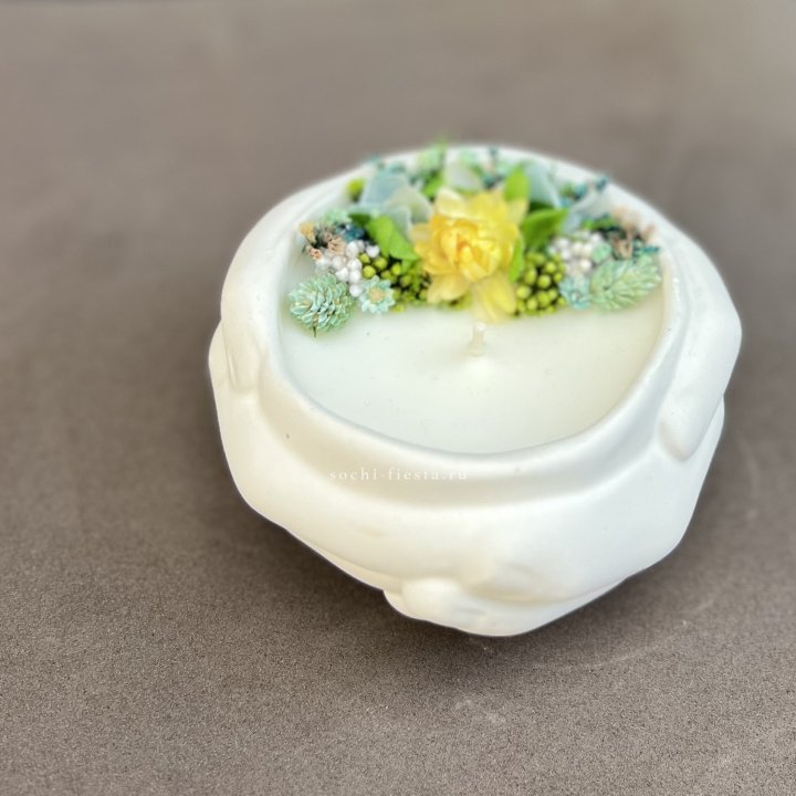 Свеча ароматическая в гипсе Руки в Балашихе