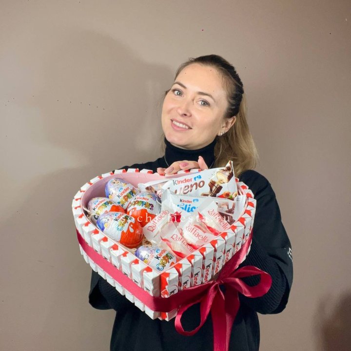 Подарочный набор сердце с Киндерами в Балашихе