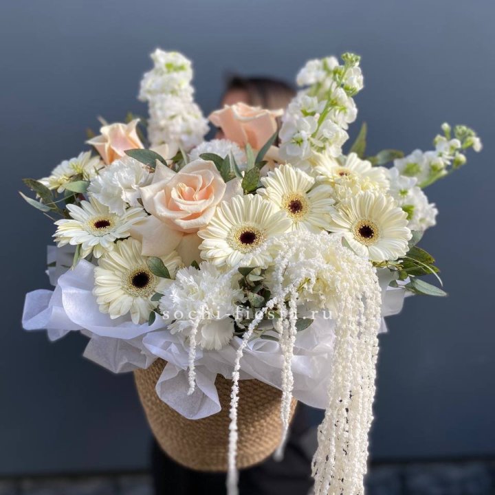 Цветы в джутовом кашпо "Валери" в Балашихе