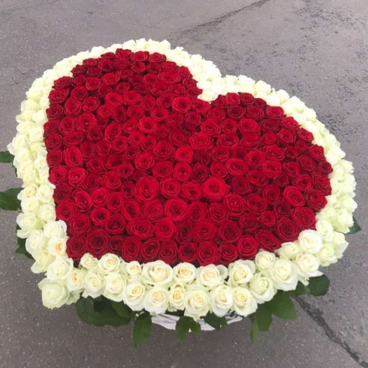 333 розы в корзине в Балашихе