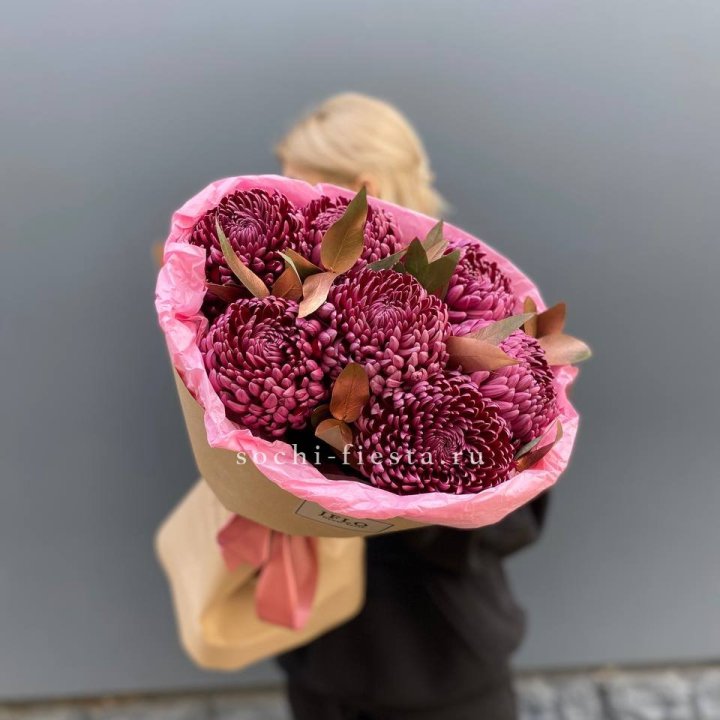 7 Хризантем Бигуди в золоте в Балашихе