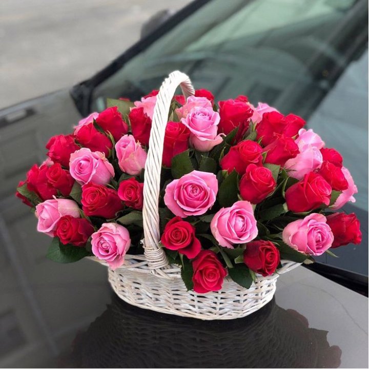 Корзина с розами  в Балашихе
