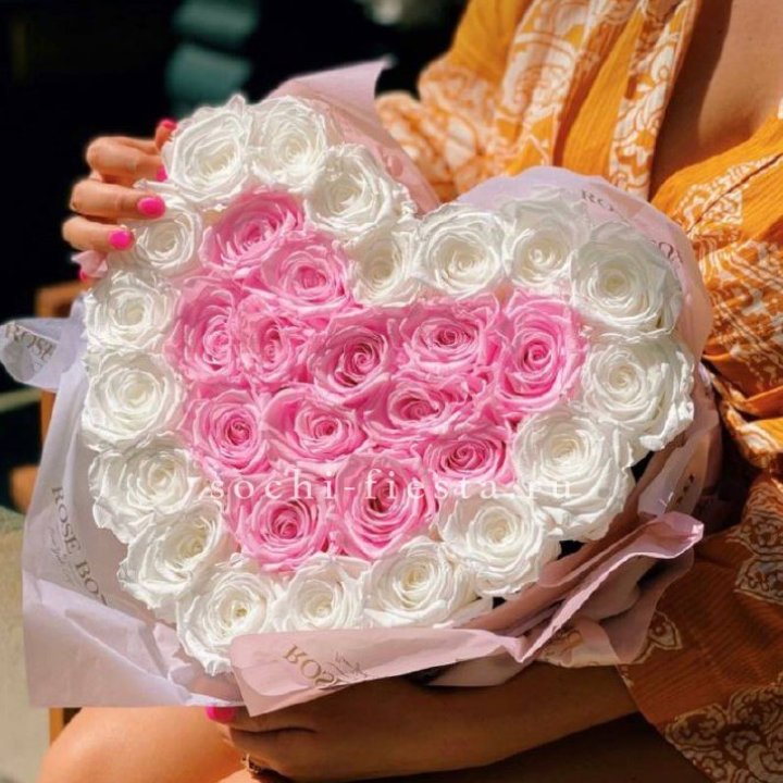 Бокс сердце с розами №2 в Балашихе