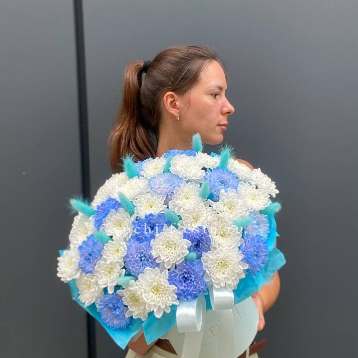  Коробочка  хризантем и лагуруса в Балашихе