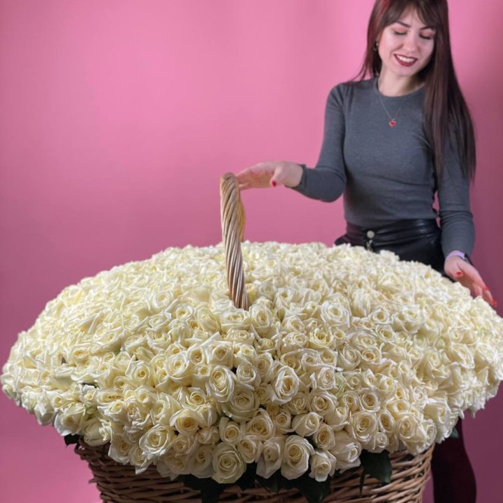 1001 белая роза в Балашихе