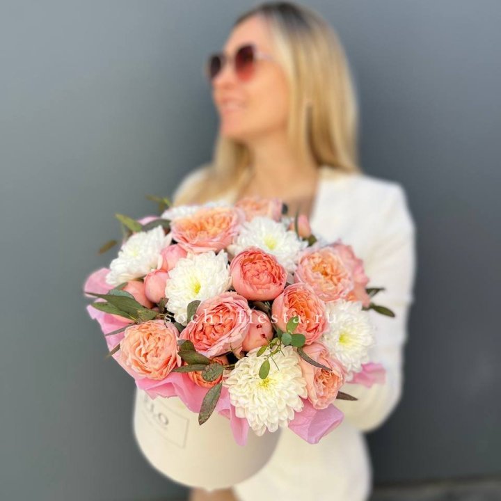 Нежная коробка с цветами в Балашихе