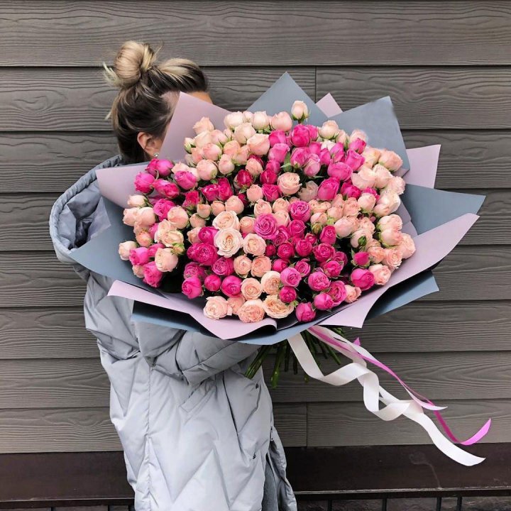 55 роз микс кустовых в Балашихе
