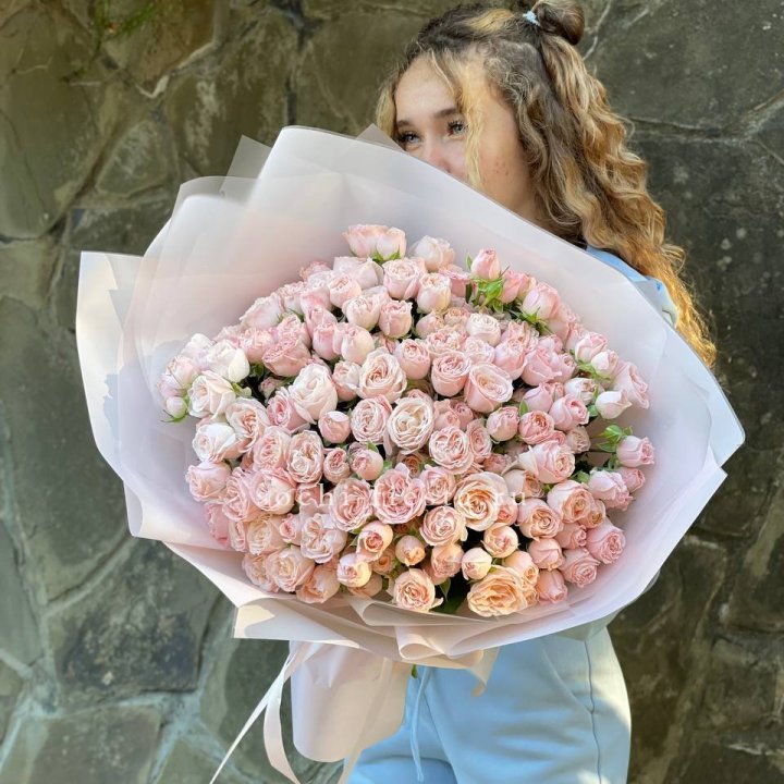 45 роза бомбастик Крем в Балашихе