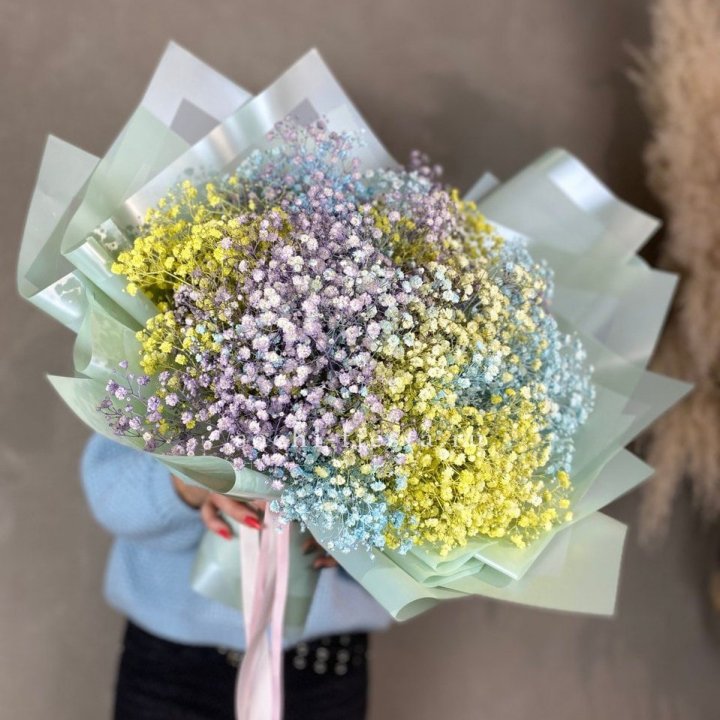 Букет радужных гипсофил в Балашихе
