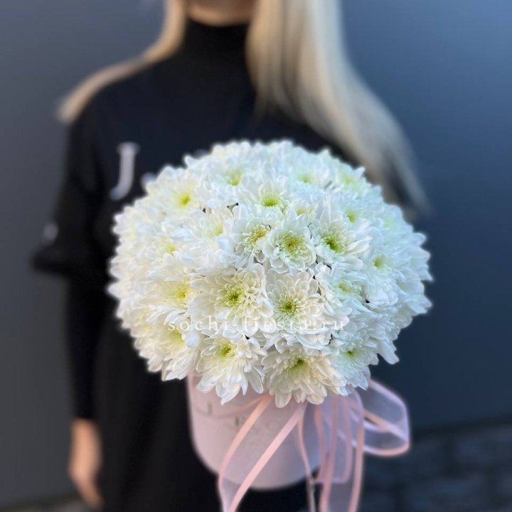 Коробка с хризантемами №1 в Балашихе