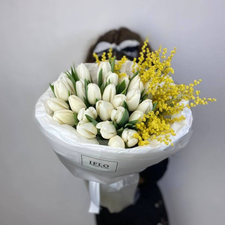 Дуо тюльпан и мимоза в Балашихе