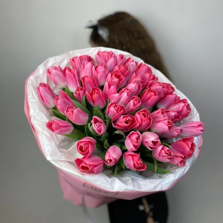 51 розовый тюльпан "Рози" в Балашихе