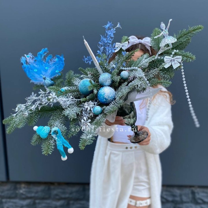 Композиция в бокале голубая в Балашихе