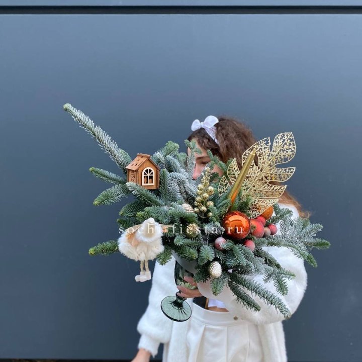 Композиция в бокале огненная  в Балашихе