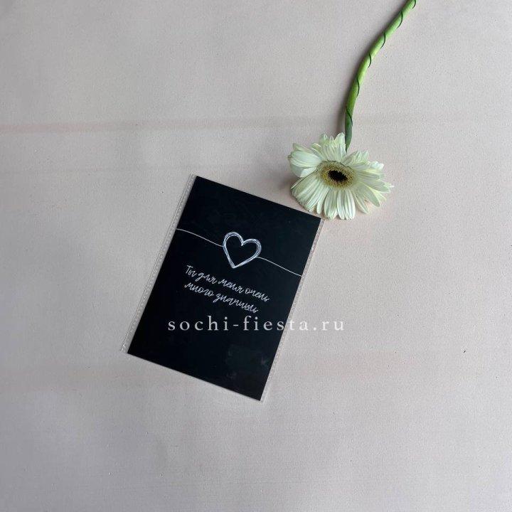 Открытка к букету "Ты для меня очень много значишь" в Балашихе