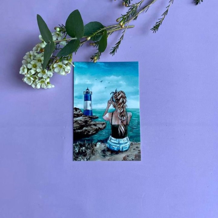 Открытка к букету "Океан" в Балашихе