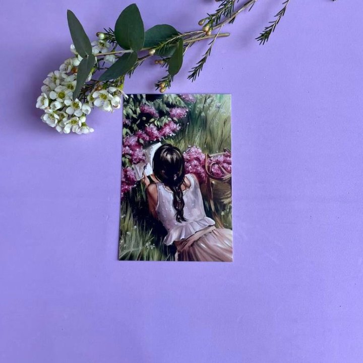 Открытка к букету "Среди пионов" в Балашихе