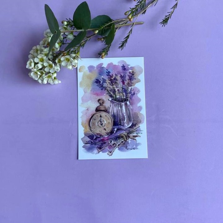 Открытка к букету "Часы" в Балашихе