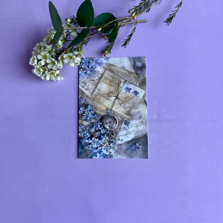 Открытка к букету "Время" в Балашихе