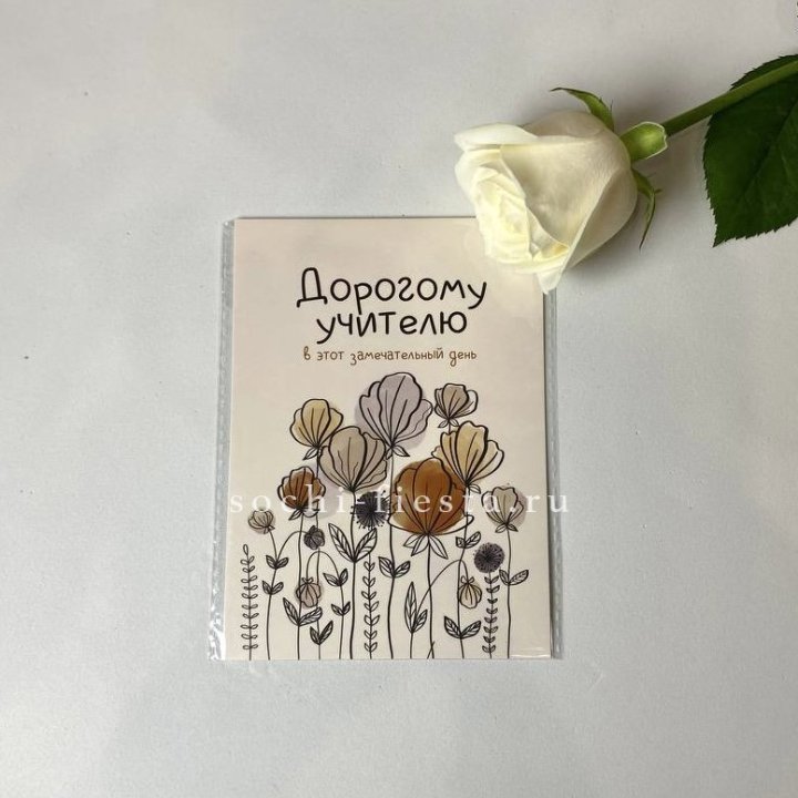 Открытка к букету "Дорогому учителю" в Балашихе