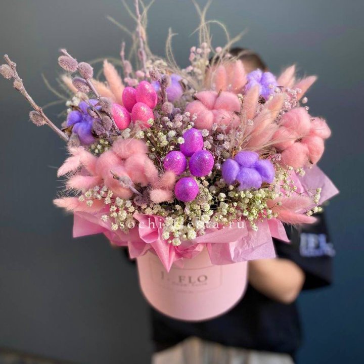 Сухоцветы в коробке  в Балашихе