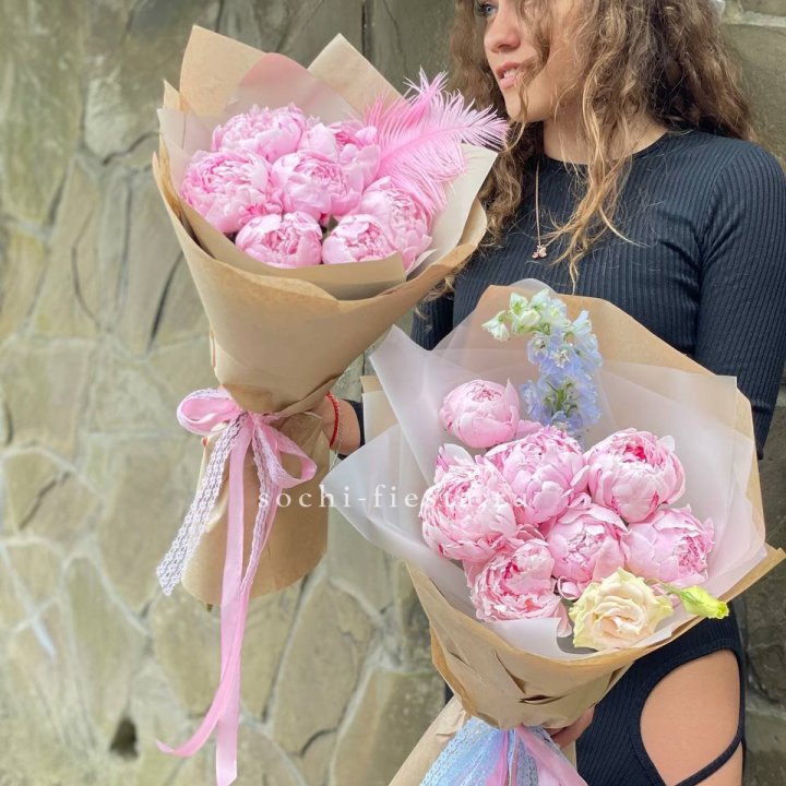 7 зефирных пионов  в Балашихе