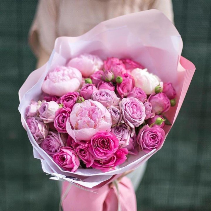 Букет с пионами "Леси" в Балашихе