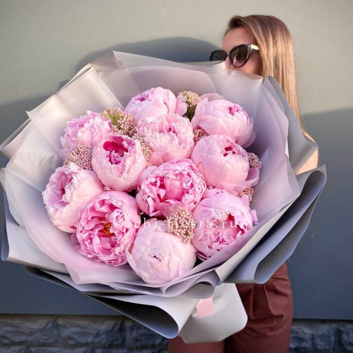 Букет с пионами "Стайл" в Балашихе
