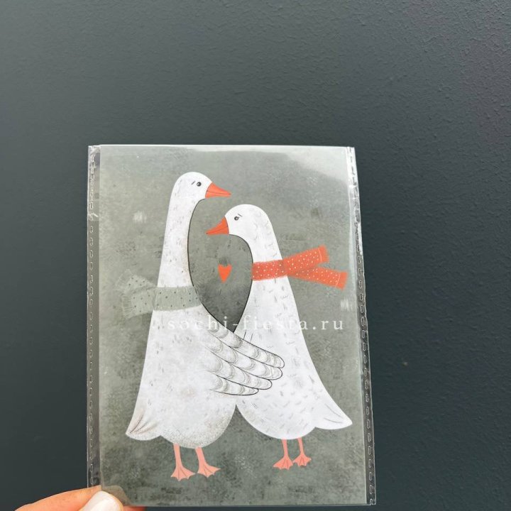 Открытка к букету "Гуси” в Балашихе