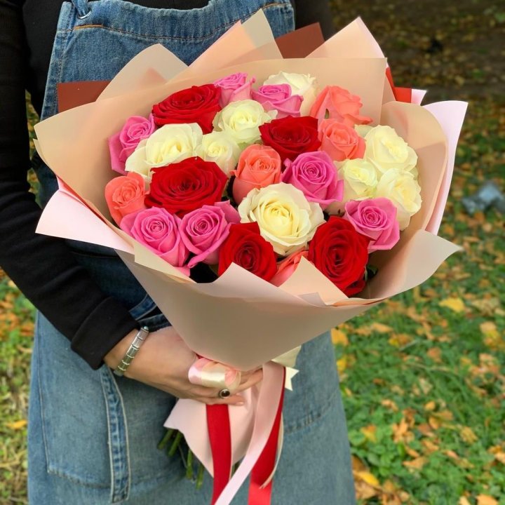 25 роз "Карусель" в Балашихе