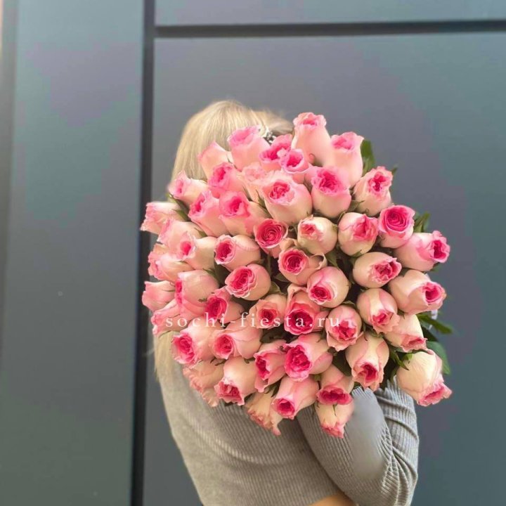 51 розовая роза в Балашихе
