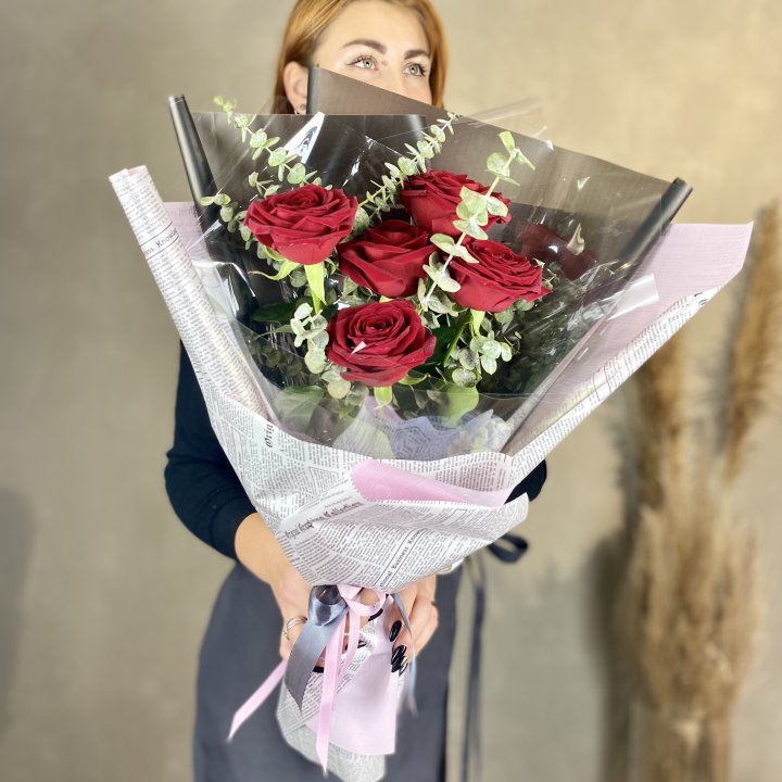 5 красных роз в Балашихе