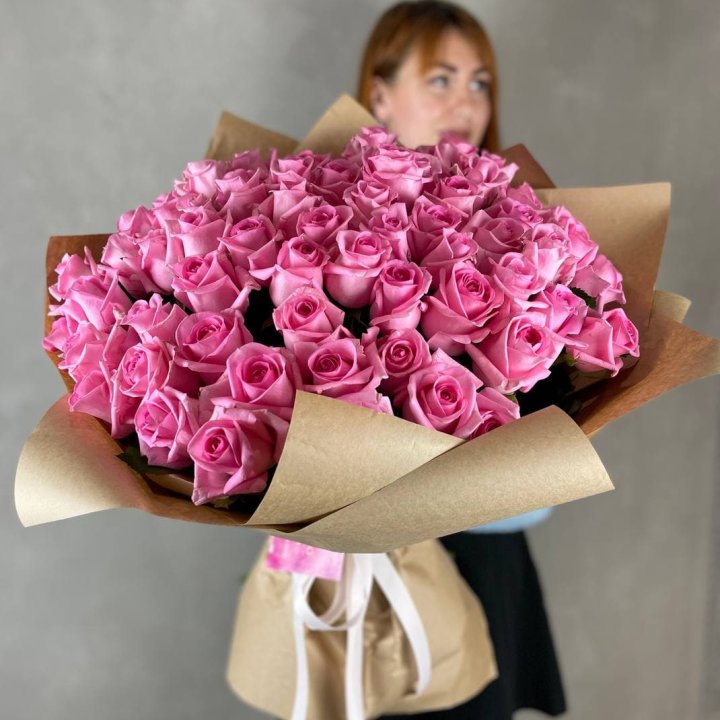 101 розовая роза в Балашихе