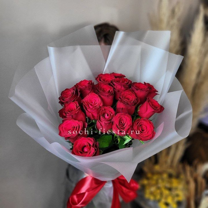 17 красных роз "Нет времени ждать" в Балашихе