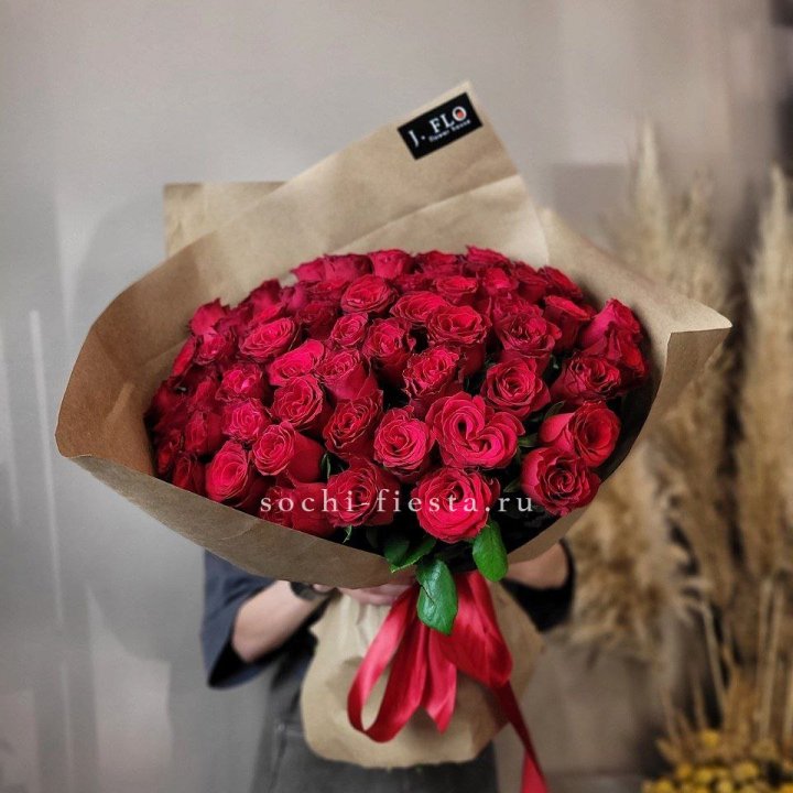 63 красных роз вайт в Балашихе
