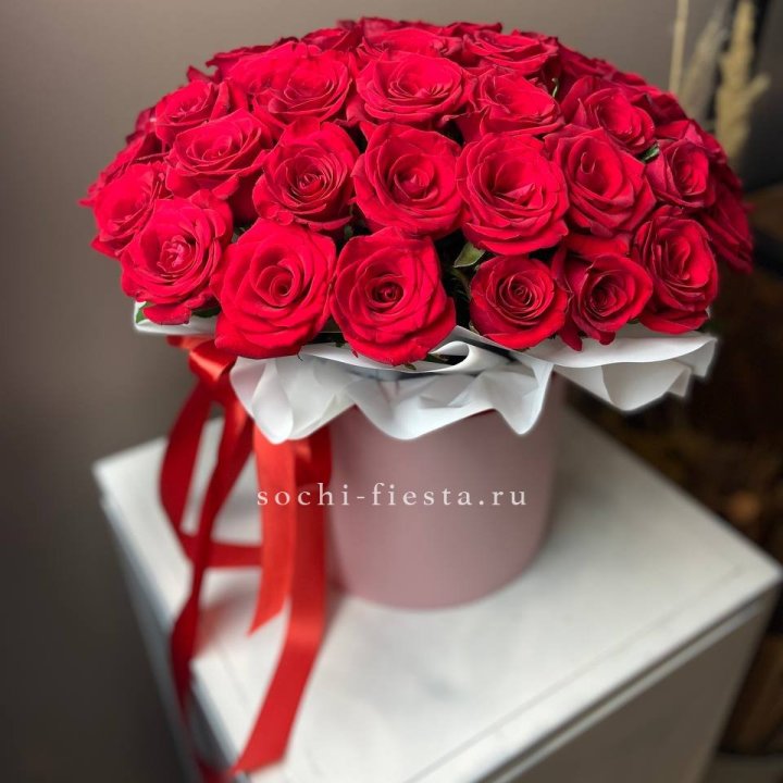 Красные розы 51шт  в коробке в Балашихе