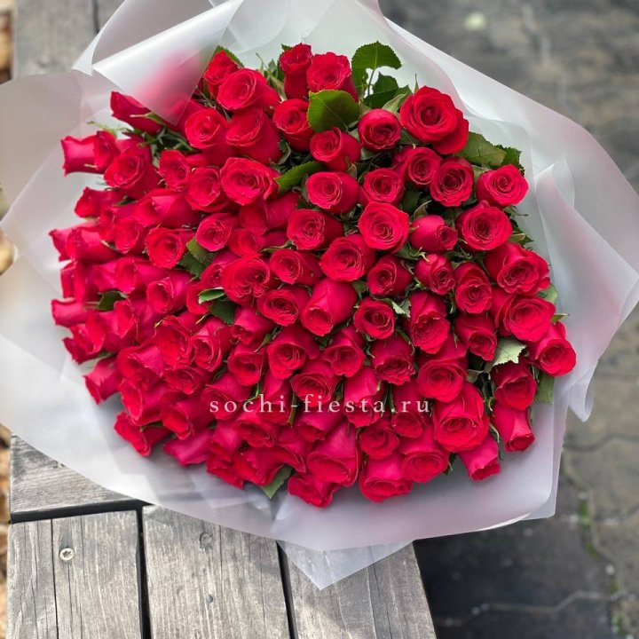 101 красная роза Лолита в Балашихе
