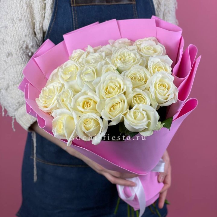 25 белых роз в Балашихе